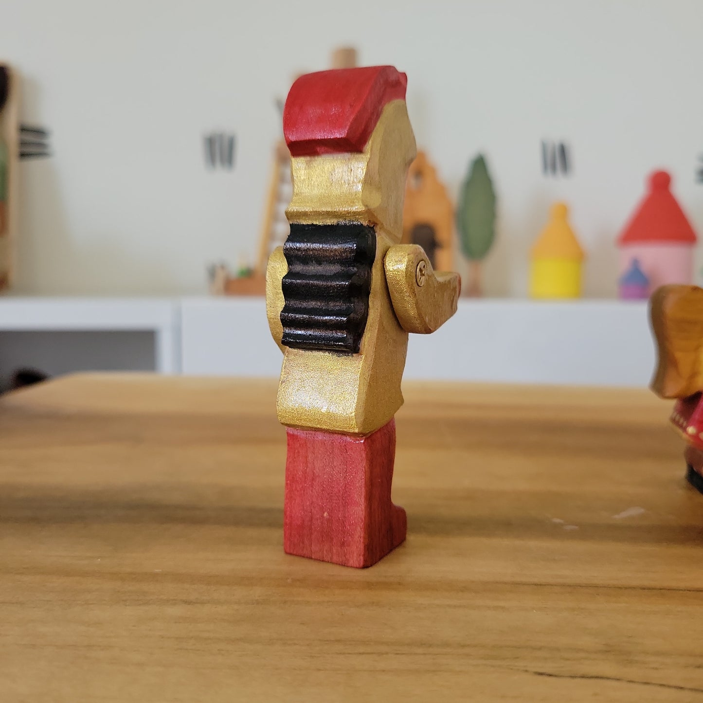 Gold knight standing