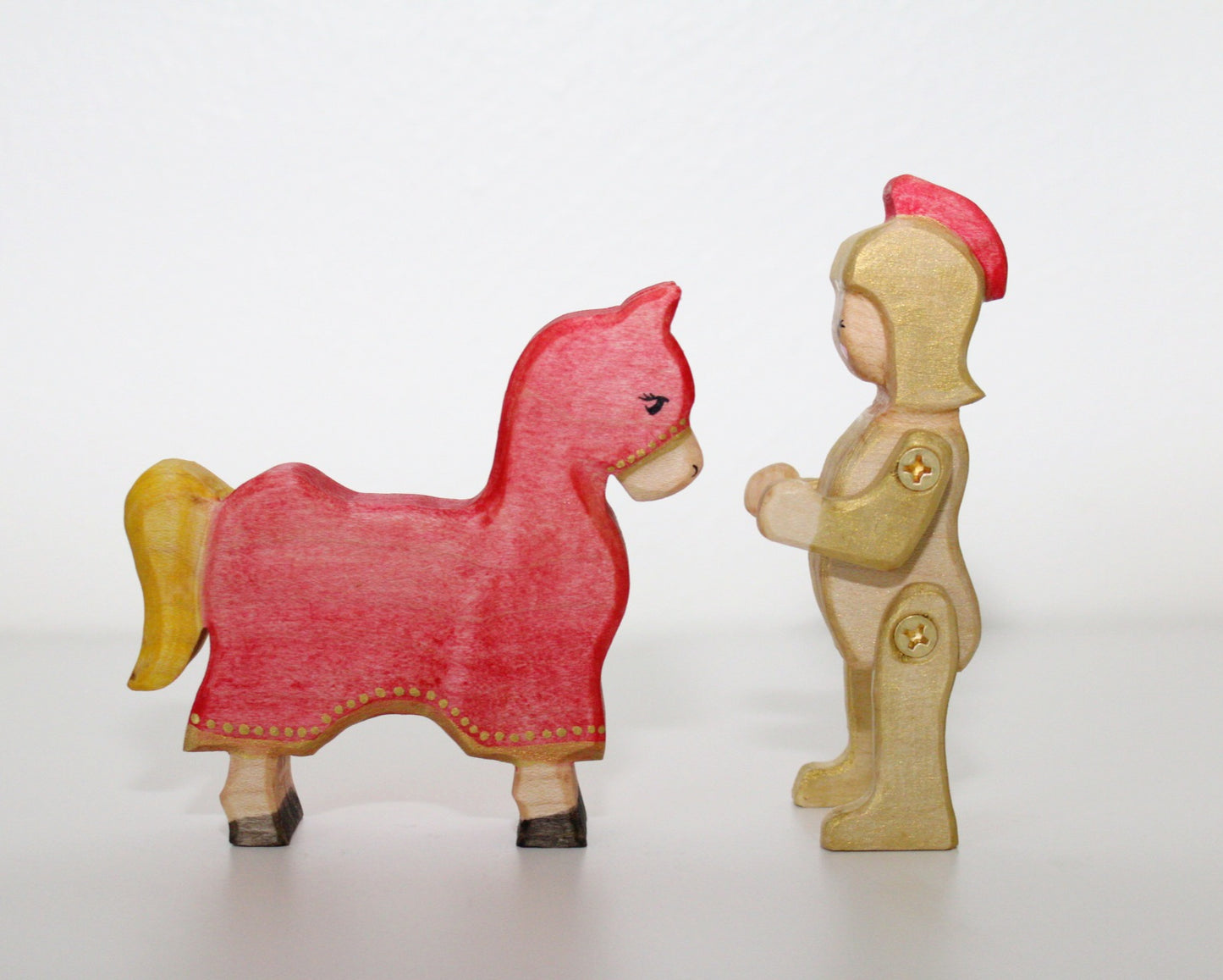 Gold knight and pony