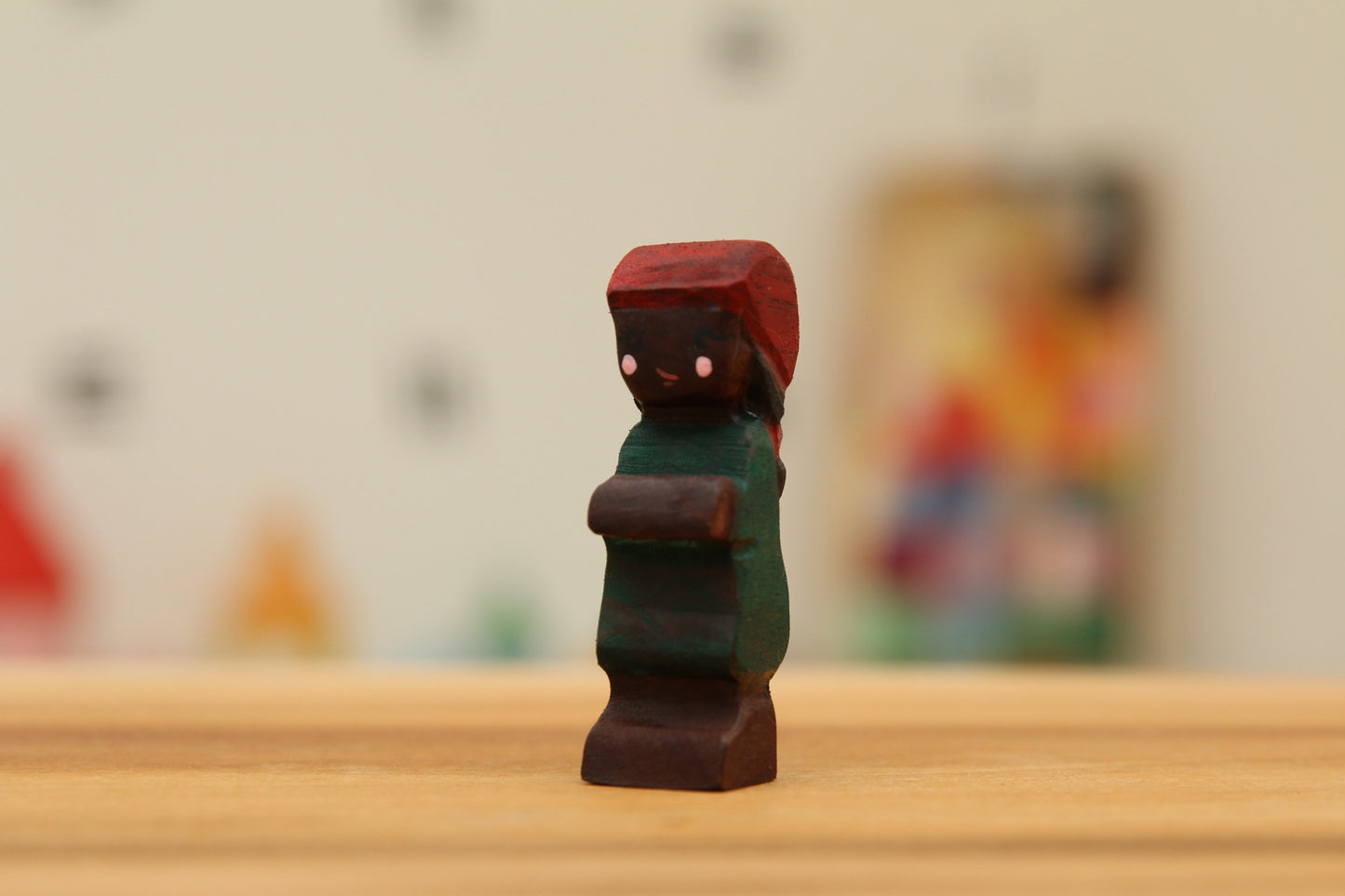 Walnut Pirate Girl with red cap
