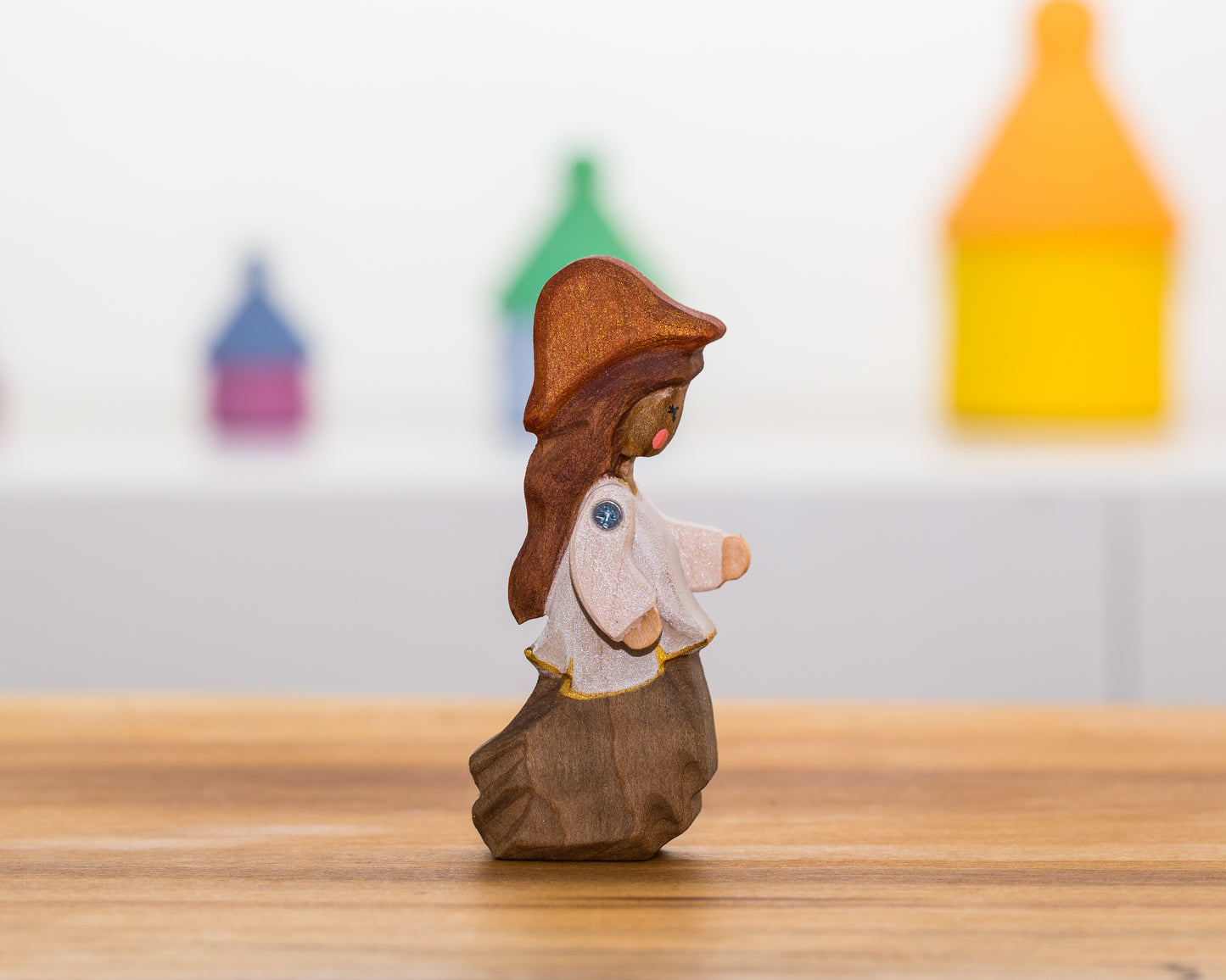 Tall Brown cap Mushroom child with brown hair