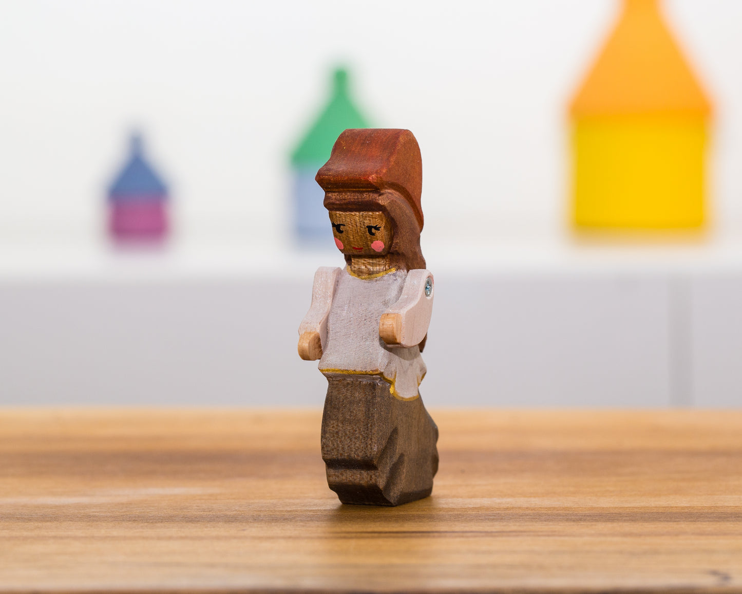 Tall Brown cap Mushroom child with brown hair