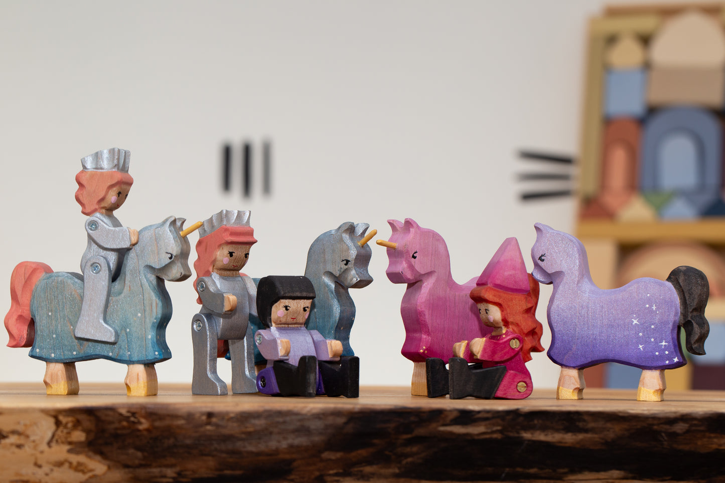 Lavender Ombre Knight and Pony