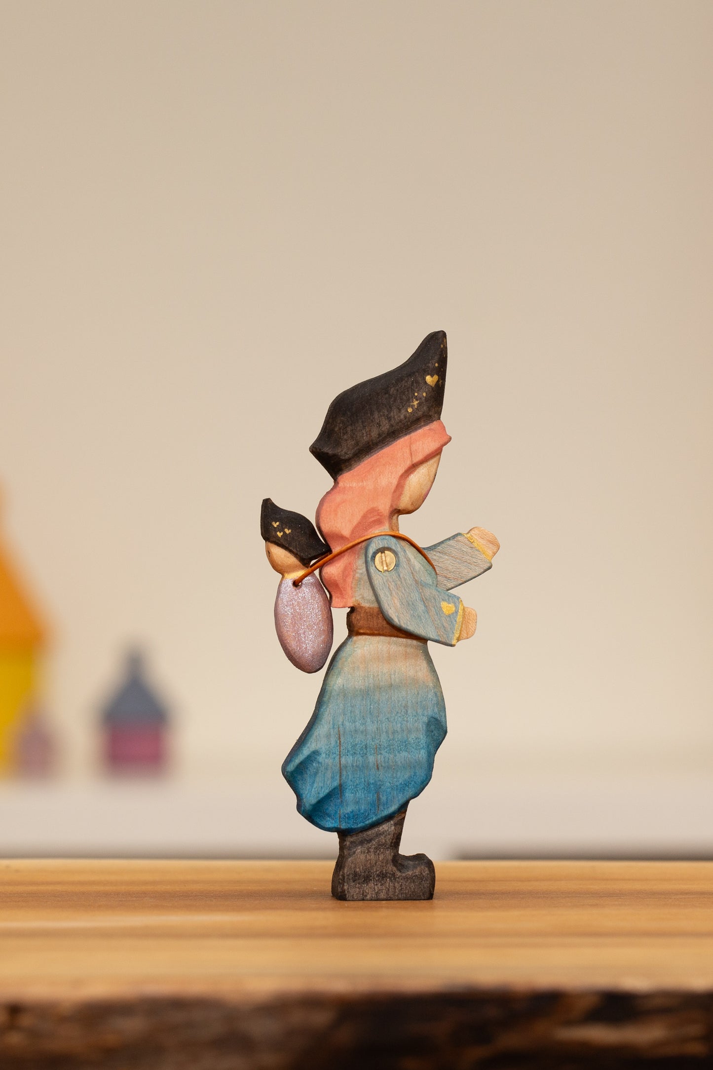 Adult Blue Dress Captain with Baby