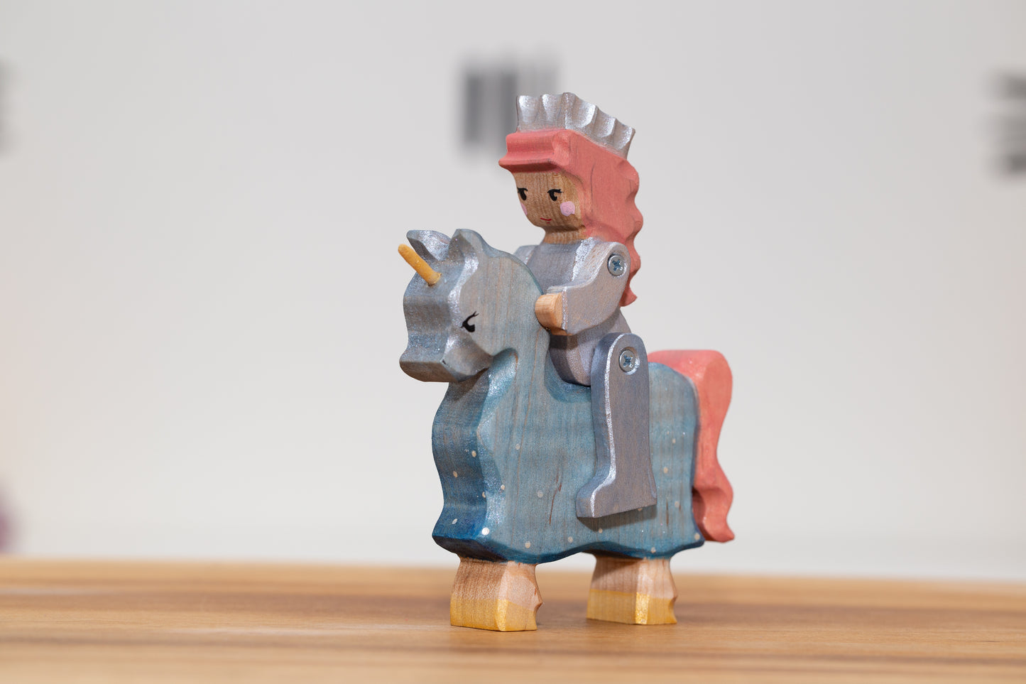 Winter Knight and Unicorn Pony with long hair