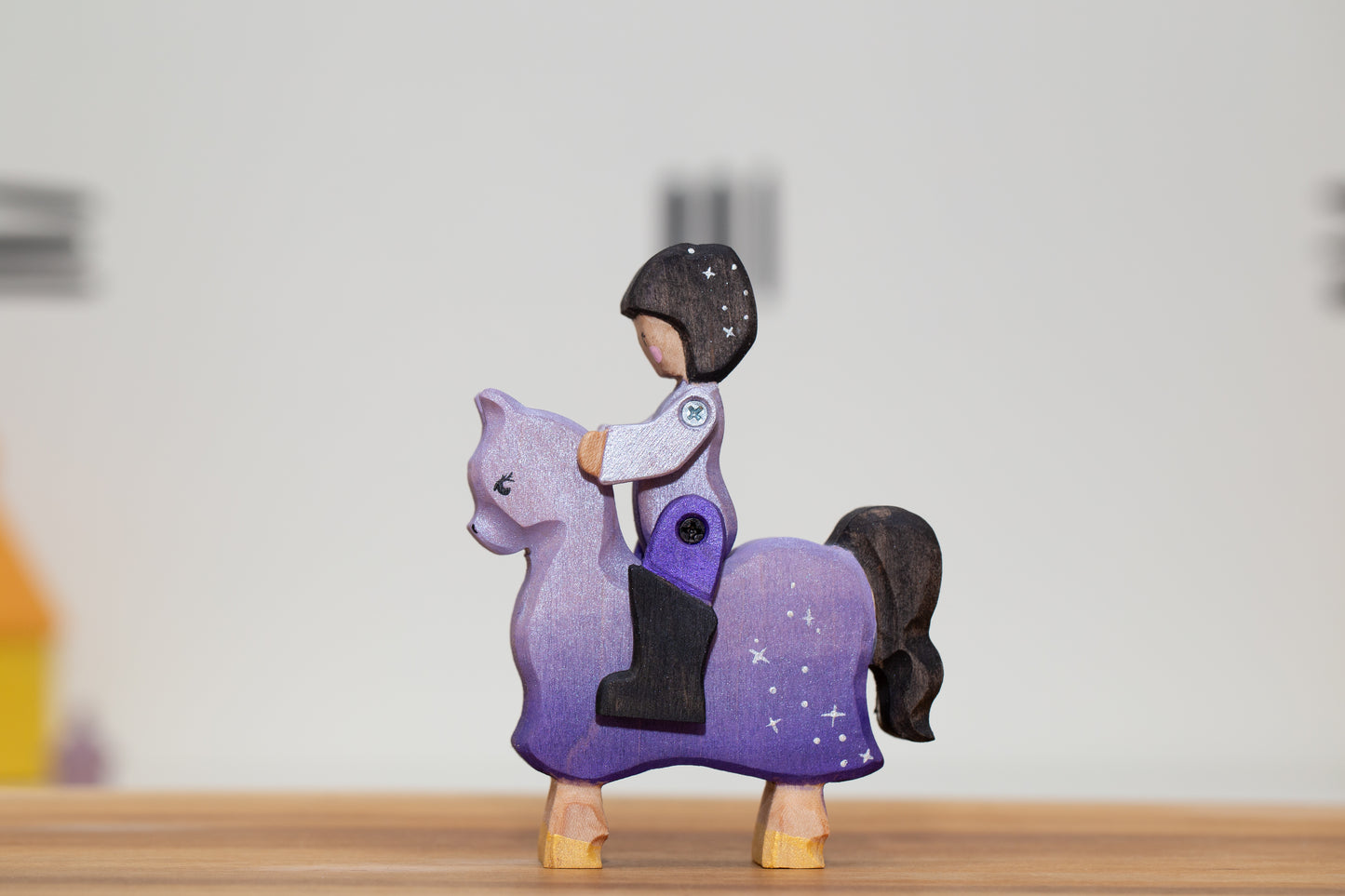 Lavender Ombre Knight and Pony