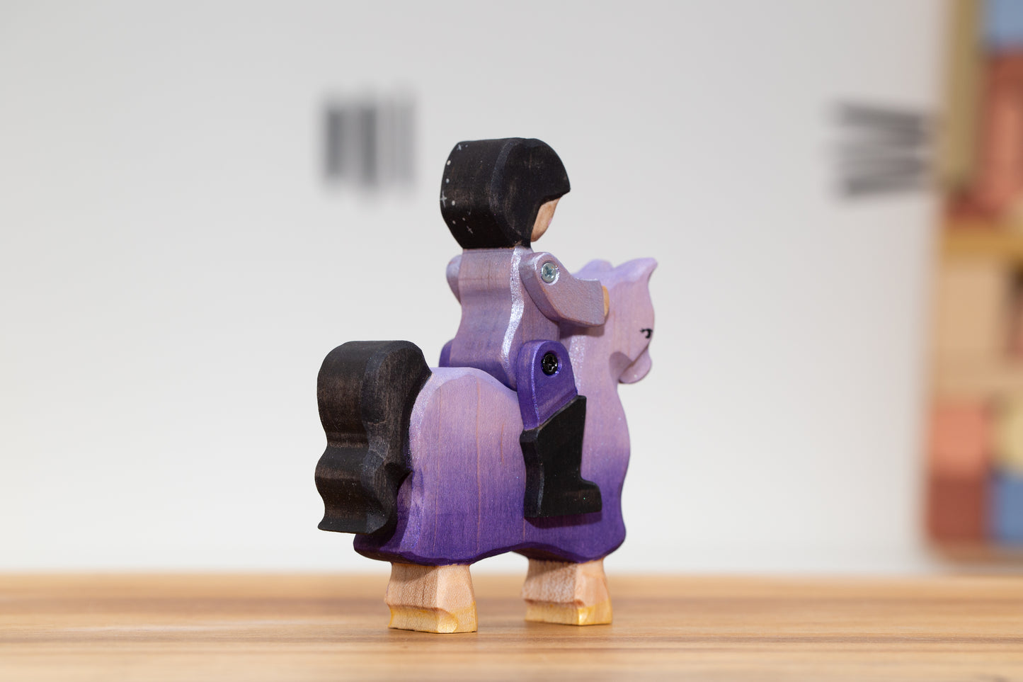 Lavender Ombre Knight and Pony